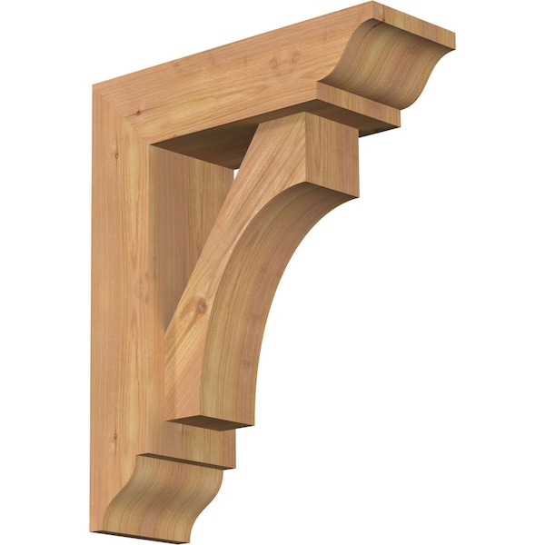 Ekena Millwork Westlake Traditional Smooth Bracket w/ Offset Brace, Western Red Cedar, 5 1/2"W x 16"D x 20"H BKT0604X16X20WTL01SWR - main